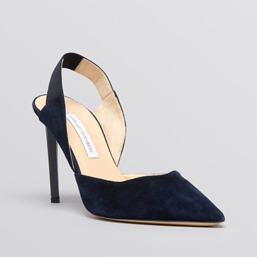 Diane von Furstenberg Blaire Suede Point Toe Heel
